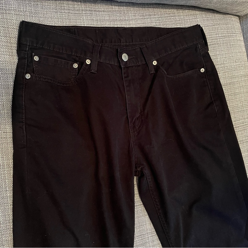 Levi's 514 Men's Slim Straight Black Chinos/Jeans Sz 33x32 - Picture 5 of 7